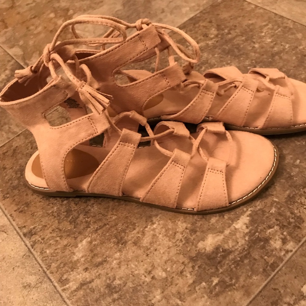 Blush Color Gladiator Sandals